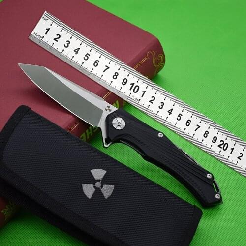 D2 Knife Pocket Folding Self-Defense Tactical Knife Fruit Cutter G10 Multifunctional Camping Outdoor Peeling Tool Keychain