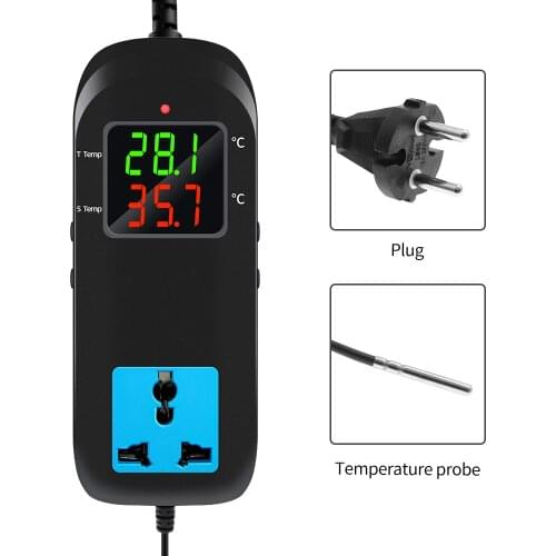 MH-2000 Thermostat Electronic Thermocouple Great LED Digital Display Breeding with Socket AC 90V~ 250V Temperature Controller