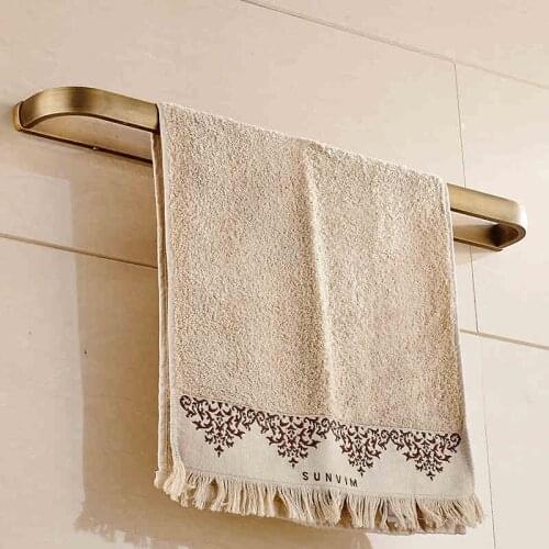 60cm Towel Bars Solid Brass, Bathroom Shelf Towel Holder Hanger Towel,Single Rail Wall Bathroom Accessories for Towel