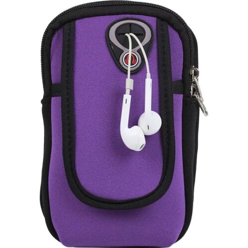 Waterproof 6-inch mobile phone arm bag, outdoor sports running bag, armband, waterproof arm bag with earphone hole