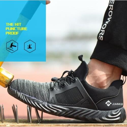 High Quality Steel Toe Anti-collision Safety Shoes Mens Work Safety Shoes Unisex Breathable Air Mesh Work Shoes Rubber