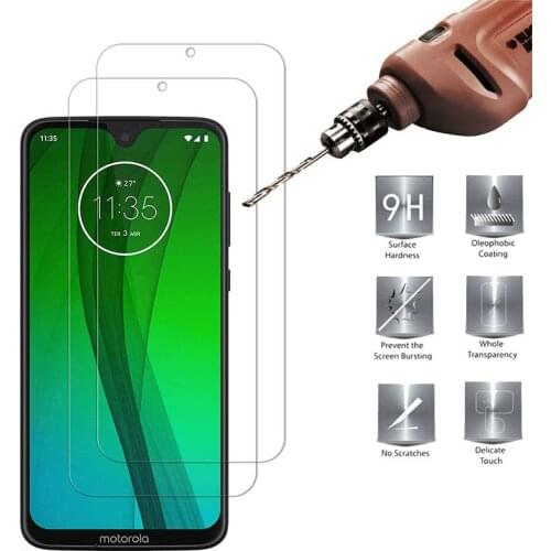 2PCS For Motorola Moto G7 XT1962 Tempered Glass Protective 9H High Quality FOR Moto G7 Plus Screen Protector Glass Film Cover