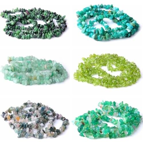 5-8mm Green Natural malachite amazonite aventurine Stone Beads Irregular Shape Freeform Chip Bead for Needlework Jewelry Making