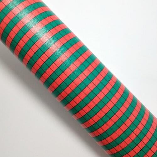 1PC 21X29CM Synthetic Letaher, Red and Green PU Leather For Making Bows and Other AccessoriesS155C