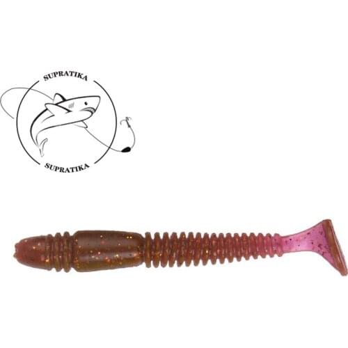 1Piece 75mm 3.1g Rotate T Tail Stripe Soft Bait Fishing Lure Fishing Tackle Silicon Bass Hooks Smell Baits For Sea River Pesca