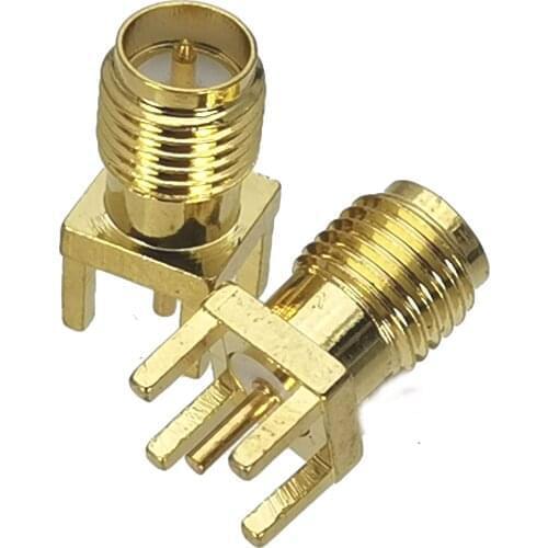 1Pcs Connector RP-SMA RPSMA Female Plug Solder PCB Mount RF Adapter Coaxial High Quanlity