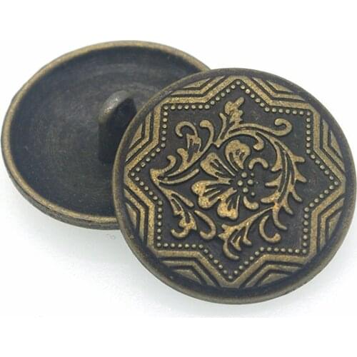 10PCs Metal Sewing Buttons Scrapbooking Round Shank RetroStyle Costura Botones Decorate bottoni botoes M1018