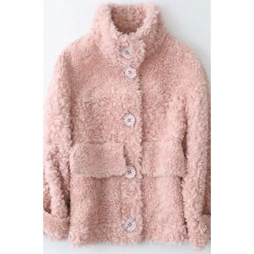 100% Real Sheep Shearling Fur Coat Sheep Shearing Autumn and Winter Clothes Korean Jacket Ladies Women Clothes