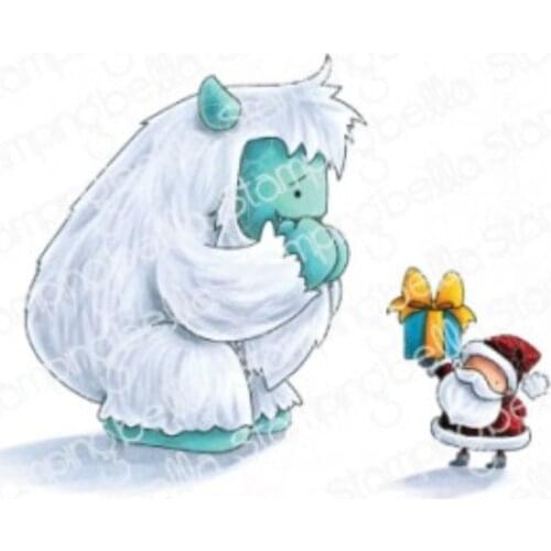 10x10 Animals and santa Transparent Clear Silicone Stamp/Seal for DIY scrapbooking/photo album Decorative card making