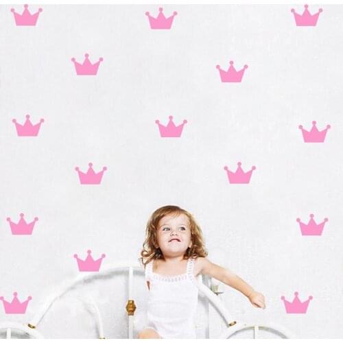 15pcs/set Crown Wall Stickers Girl Princess Bedroom Living Room Stickers Removeable Wall Decals Vinyl Stickers for kids Room