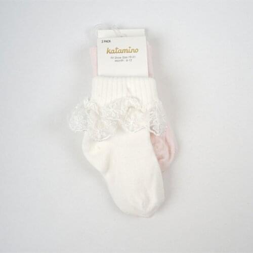 Akel 2'li Accessorized Baby Socket Socks Outdoor Cotton Socket socks Beige