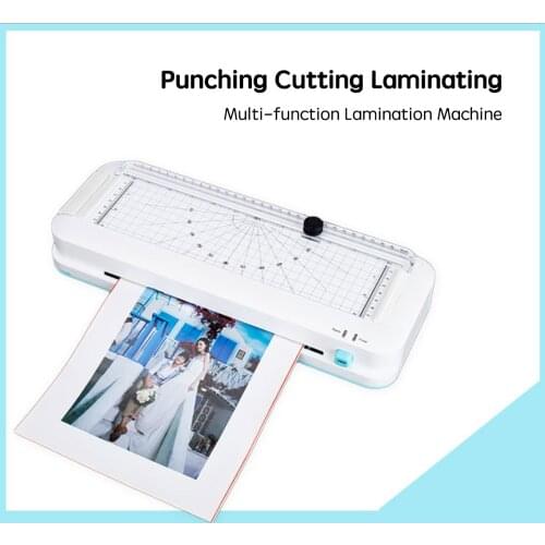 A4 Paper Photo Lamination Machine Punching Cutting Laminating Multi-function