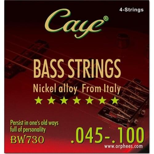 CAYE 4/5/6pcs Strings Electric Bass Strings Set Hexagonal Steel Core Inner Wire Stainless Steel Outer Wire Bass Guitar String