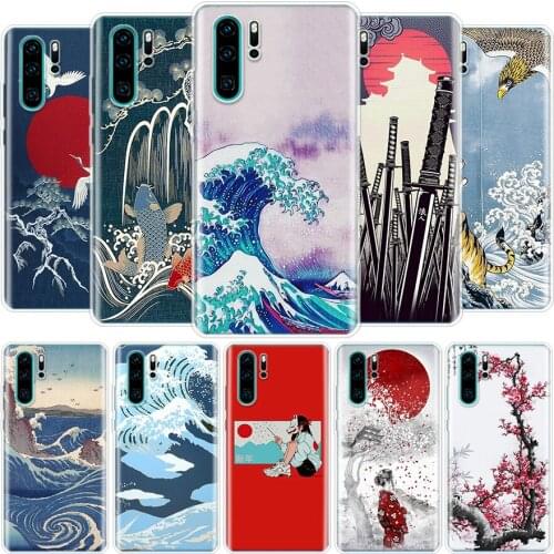 Tokyo Japanese Art Cover Phone Case for Huawei P40 P30 P20 Mate 30 20 10 Pro P10 Lite P Smart Z 2019 Coque Shell Capa