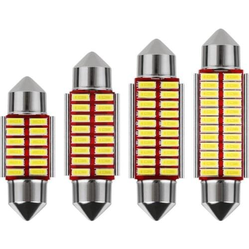 DC 12V 31mm 36mm 39mm 41mm LED Bulb C5W C10W Super Bright 4014 SMD Canbus Error Free Auto Interior Doom Lamp Car Styling Light