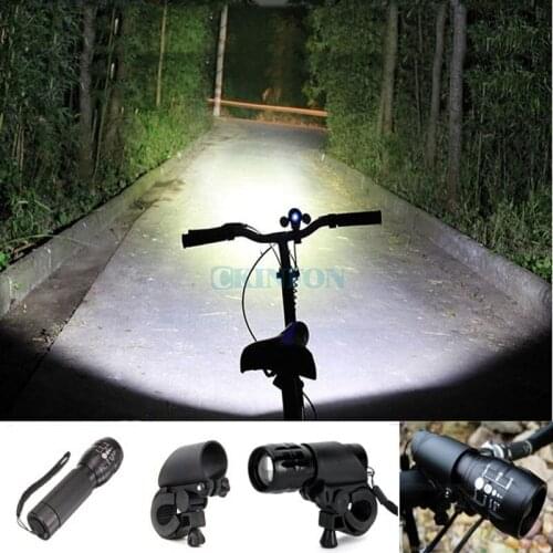 DHL 100PCS LED Flashlight Torch Clip Mount Bicycle Front Light Bracket Flashlight Holder Bike