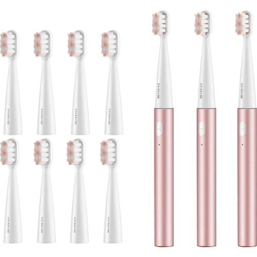 ZHIBAI USB Electronic Toothbrush Rechargeable Electric Toothbrush IPX7 Waterproof Brush Heads 2 Minutes Timer 2 Brushing Modes