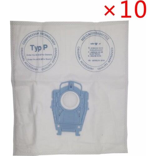 10pcs/lot good quality Vacuum Cleaner Microfleece Type P Filter Dust Bag for Bosch Hoover Hygienic professional BSG80000 468264