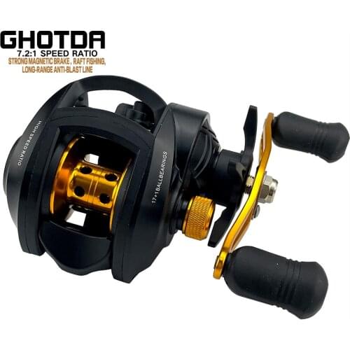 Baitcasting Reel GF2000 7.2:1High Speed Fishing Reel 8KG Max Drag carretes de pesca para mar