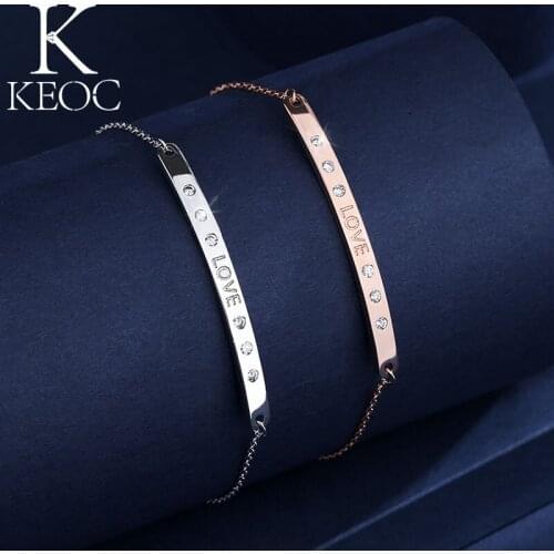Keoc Brand LOVE Bracelets on Hand Korean Bijoux Femme Friends Gift To Girlfriend Valentines Day Fashion Jewelry 2021 Trend