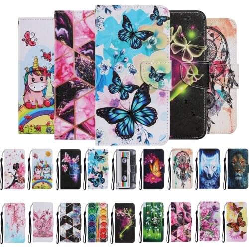 Leather Case For Samsung Galaxy A11 A21 A31 A41 A51 A71 A01 A21S A50 A30 A20 A40 A10 A70 Animal Painted Book Stand Phone Cover
