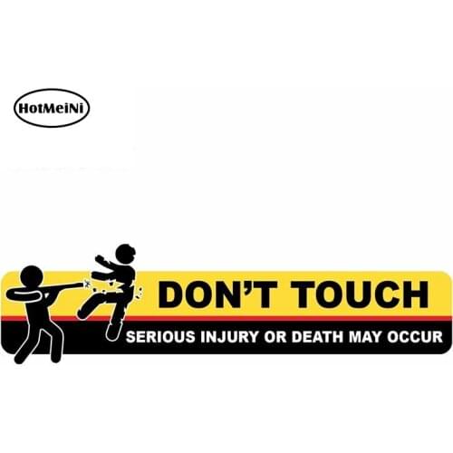 HotMeiNi 13cm x 3.7cm For Don't Touch Personality Creative Car Stickers Surfboard Decal Occlusion Scratch For JDM SUV RV