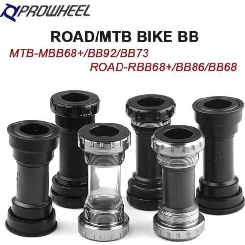 PROWHEEL BB68/86/73/92/86 Mountain Road Bike Bottom Bracket BB68/73MM Apply to Axis 24mm Press-in Tooth pattern BB Crankset