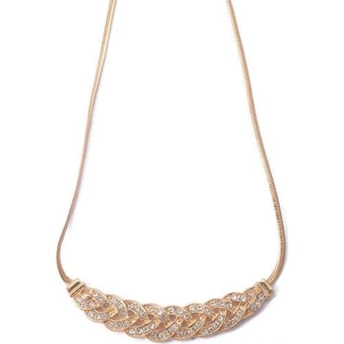 POTCET Korea 2021 Fashion Trend Womens Wheat Necklace Stranded Lock Bone Chain Retro Trend 2021 Jewelry Free Shipping