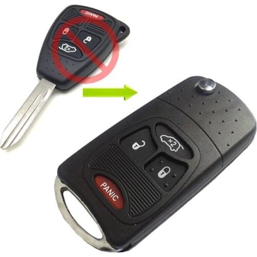 New 4 Buttons4 Buttons Remote Flip Folding Key Shell Case For Chrysler Sebring Pacifica Dodge