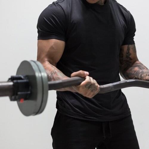 New Summer Streetwear TShirt Short Sleeve T-shirt Men Brand Gym Muscle Tees Bodybuilding Fitness Men Tops Cotton Singlets
