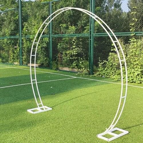 New wedding props background double circle simulation flower row door post arch rack Wedding Birthday Christmas decoration