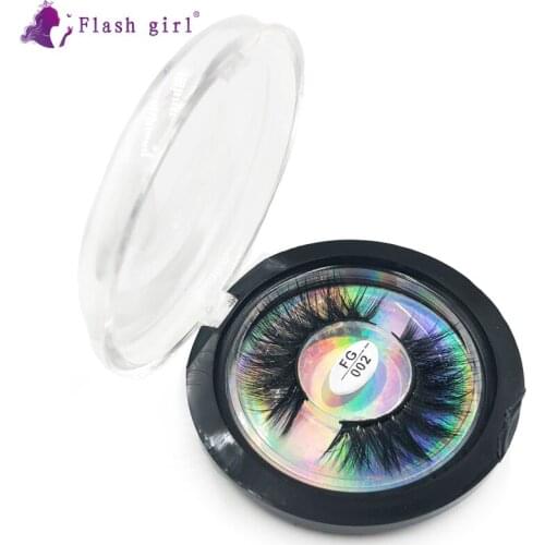 New 3D Mink Lashes Vendor FG002 Soft Natural Thick False Eyelashes With Round Package Reusable Fake Eyelash Extension Tools