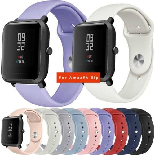 Applicable to Huami Amazfit Bip smart watch pure monochrome apple buckle silicone sports watch strap wristband