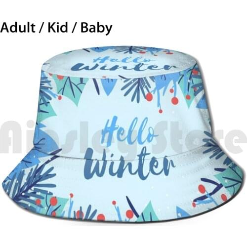 Warming Winter Sun Hat Winter Family Snow Snowflake Tree Plant Friends Season Celebration Pattern