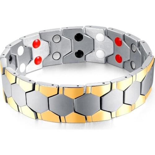 MADALENA SARARA Premium Titanium Steel Energy Bracelet Energy Germanium Magnetic Heathy Care MD-H00267 100% GUARANTEE