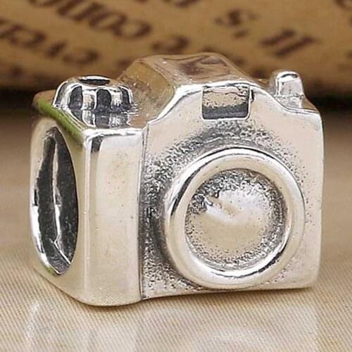 Original Vintage Cute Camera Bead Fit 925 Sterling Silver Bead Charm Women Bracelet Bangle DIY Jewelry