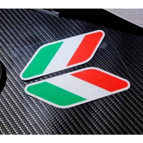 1 Pair Car Styling Vinyl Decals Color Change Made In Italy National Flag Motorcycle Stickers