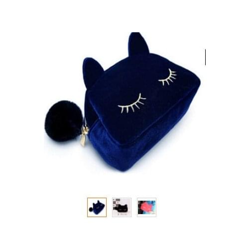 1 piece plush Cat big eye eyelash Coin Purse Wallets Small Cute Animal Card Holder Key Bag Money Bags for Girls Ladies Purse