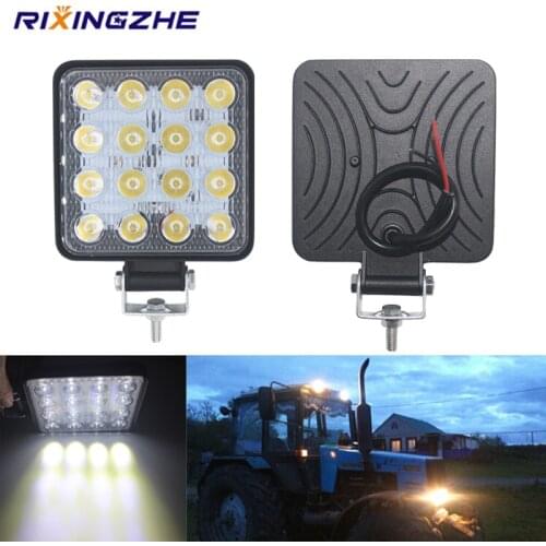 1PC 16LED 4inch 10.5cm 12V-30V 48W Car Light Bright Beam Spot LED Light Bar LED Work Light For ATV UAZ SUV 4WD 4x4 Truck light