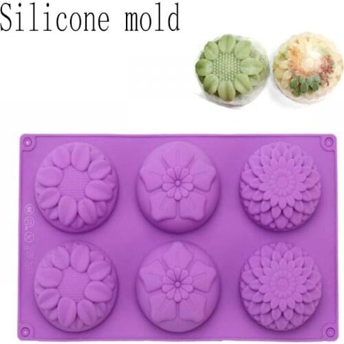 3 kinds Of Flower-Shaped Hot Sale Silicone Soap Mold Flower Pattern Rectangular Handmade Soap Making DIY Mould Accessory