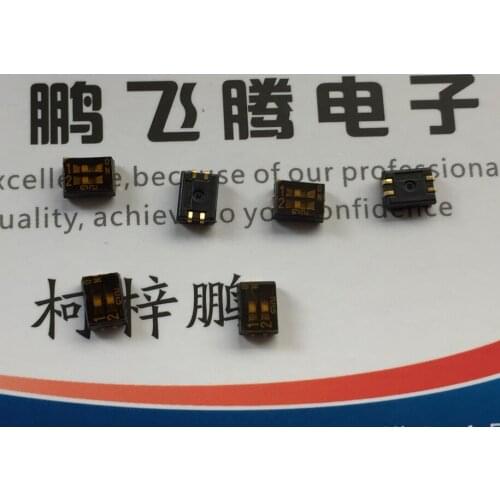 5PCS/lot Original Japanese Copal CHS-02TA 1.27 chip dip switch 2-bit SMD code toggle 2P