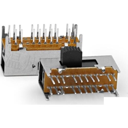 5pcs SK-44D04 horizontal toggle double row 20pins 4 speed electric wave section sliding band radio switch