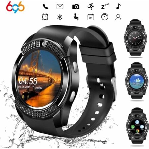 696 Smart V8 Watch Bluetooth Smartwatch Touch Screen Wrist Watch with Camera/SIM Card Slot Waterproof Smart Watch