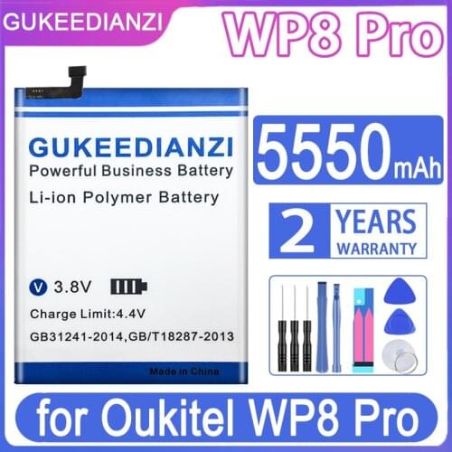 GUKEEDIANZI Replacement Battery 5550mAh for Oukitel WP8 Pro WP 8Pro