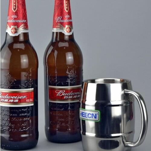 Free shiping heecn 16oz/450ml Thermos /Tankard new stainless steel double wall beer mug /coffee mug .can keep warm and cold