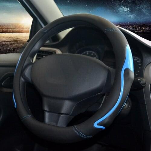 Steering Wheel Cover 34 Cm for Peugeot 301 207 307 308 408 508 4008 5008 508L 3008 2008 Car Accessories Interior Decoration