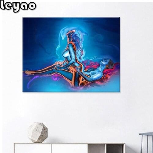 Color Sexy Men And Women Diamond Painting Abstract Make Love diamond embroidery Bedroom Hotel Wall Art Painting Pictures