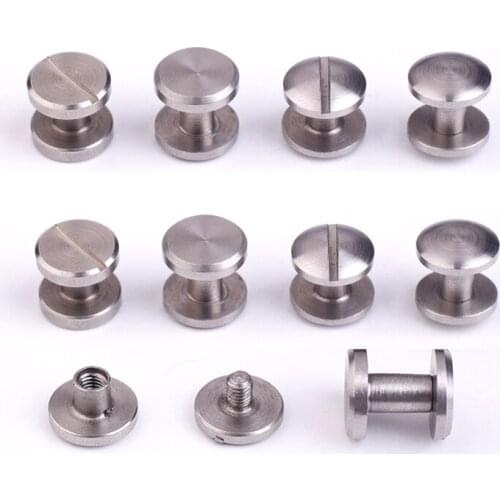 Diameter 8mm Flat Style Chicago Screw Rivet Wallet Bag Belt Screw Diy Handmade Garment Leather Craft Hardware Part Fastener