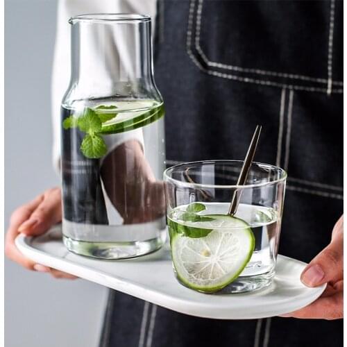 Carafe for lemonade One person drinking high borosilicate glass cold cool kettle cup flower teapot juice pot home