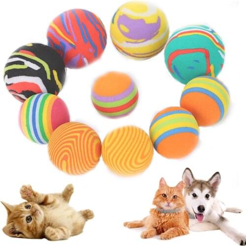 1pcs Pet Dog Toys Cat Self-excited Toy Plastic Ball Interactive Cat Training Toys Cat Toy Pet Product Random Color